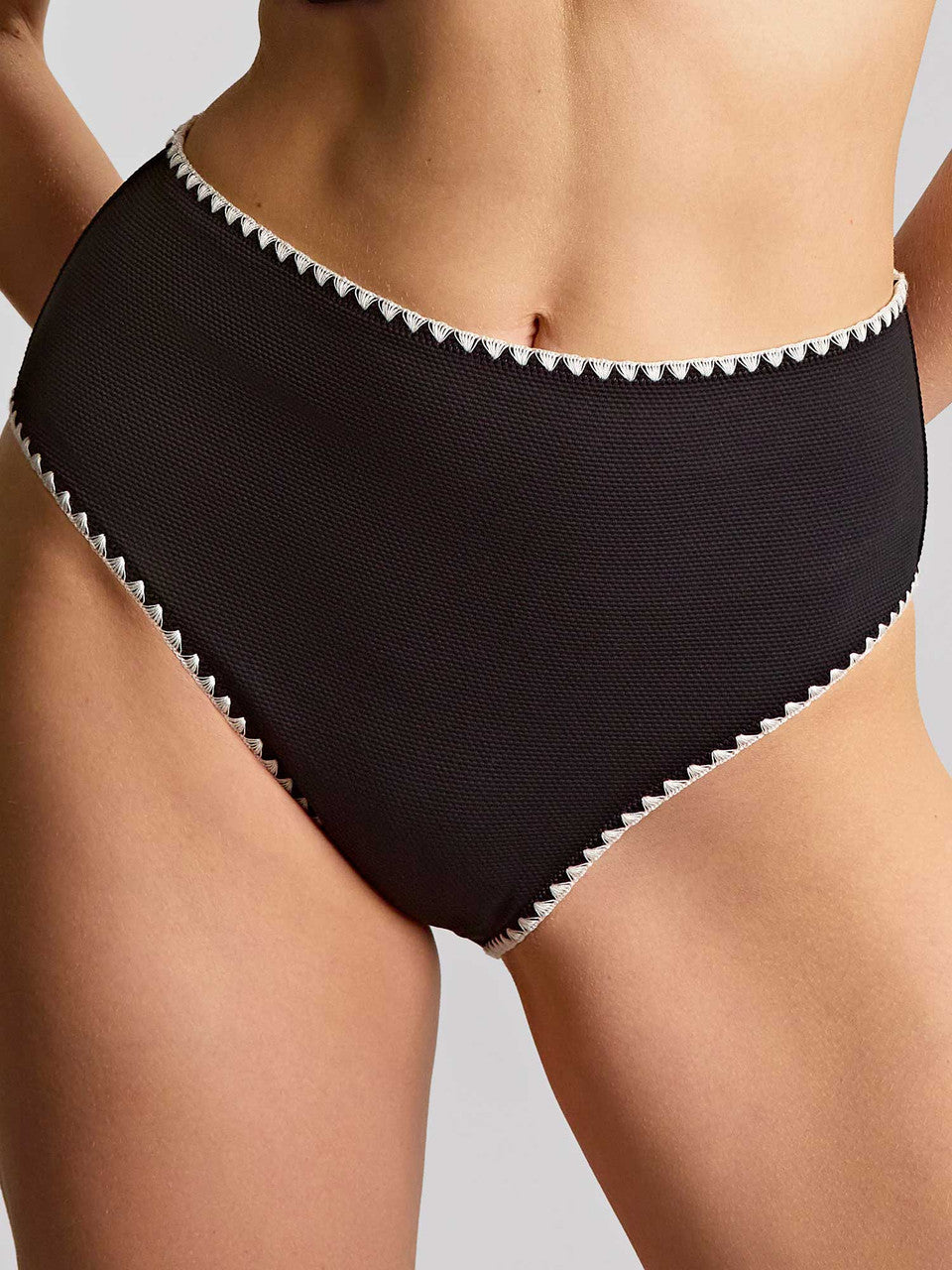 Panache High Waist Bikini Brief - Aurora Black & White Bra Fittings by Court