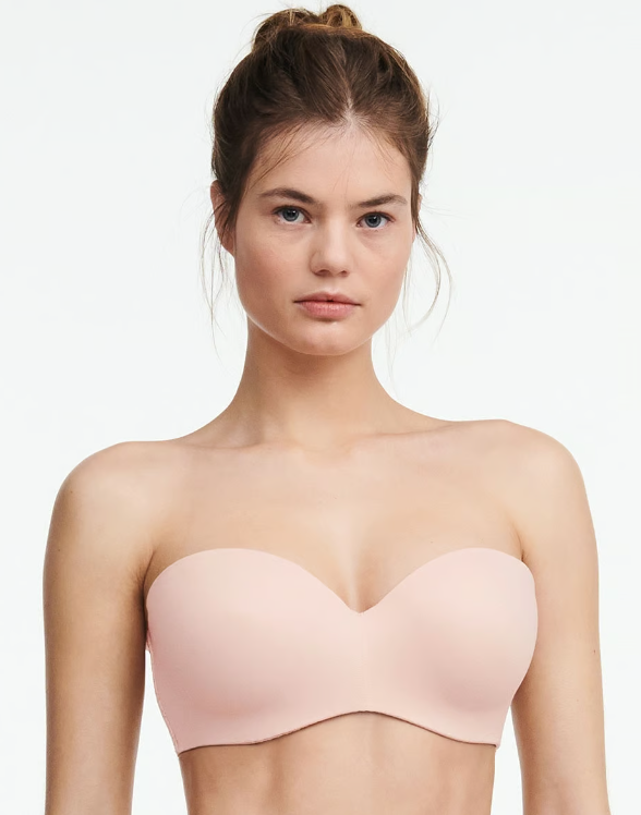 Chantelle Norah Comfort Strapless Convertible Bra Molded Cup Chantelle 30C NUDE ROSE