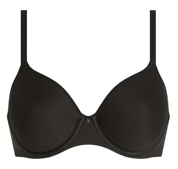 Chantelle Comfort Chic Full Coverage Custom Fit Bra Molded Cup Bra Fittings by Court 32DDD (F) US / 32E UK BLACK