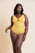 Curvy Kate Holiday Check Non-Wired Swimsuit - Sunshine Yellow Bra Fittings by Court