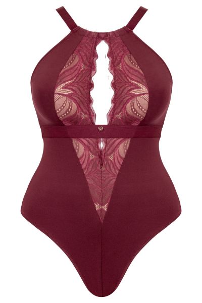 Scantilly By Curvy Kate Indulgence Stretch Lace Bodysuit In