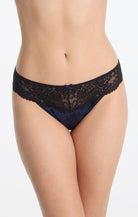 Skarlett Blue Captivate Satin and Lace Bikini Brief - Midnight / Black Bra Fittings by Court