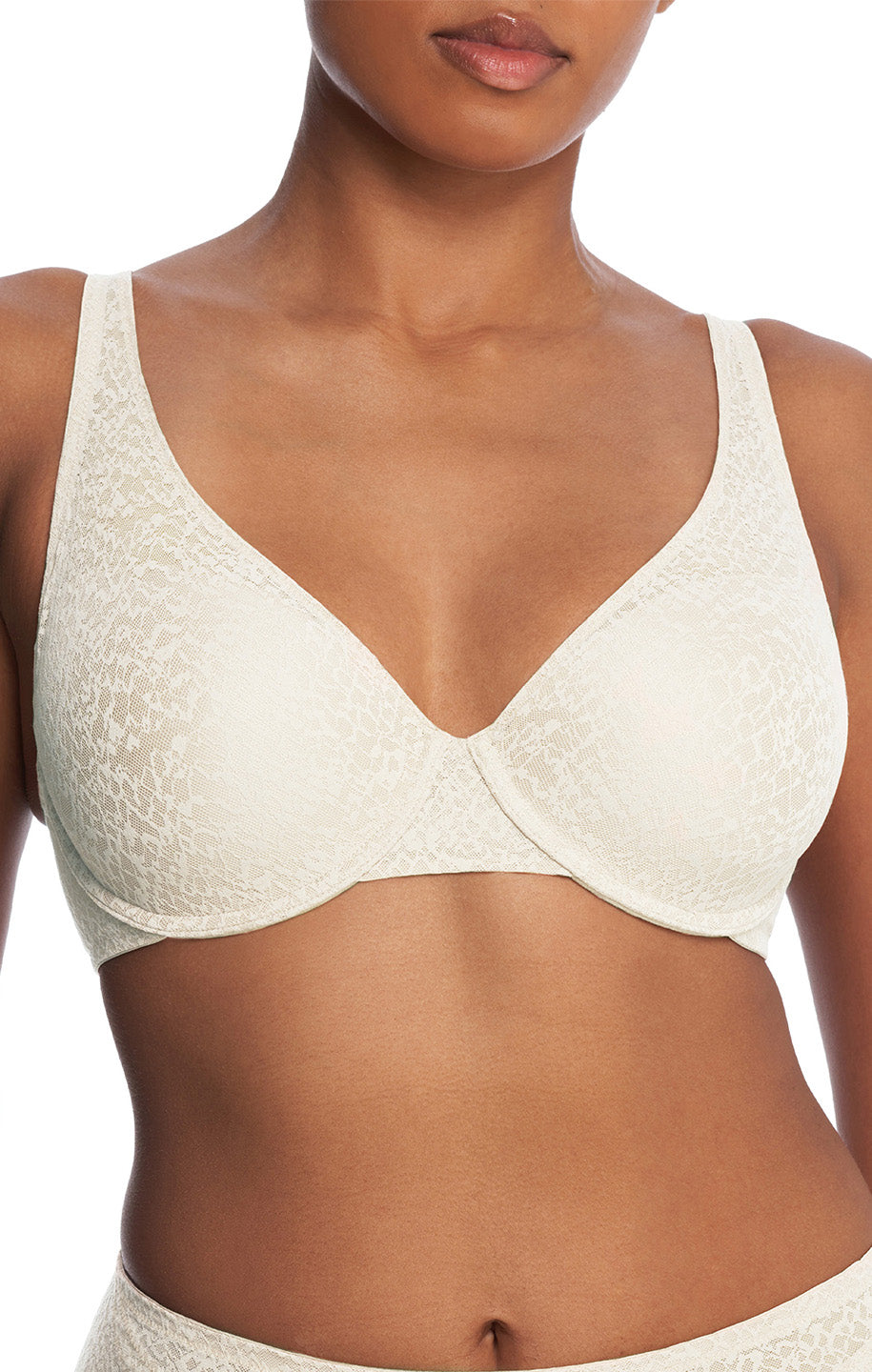 Natori Pretty Smooth Full Fit Contour Bra Molded Cup Natori 32D WARM WHITE