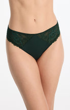 Skarlett Blue Minx Fashion Color Thong - Spruce Bra Fittings by Court 6 US / 10 UK (S) SPRUCE