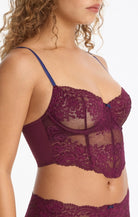 Skarlett Blue Captivate Lace Corset Cami - Figgy / Nocturnal Curvy Couture