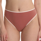 Natori Bliss Bare Cotton High Cut Brief- Nostalgia Rose / Peach Whip Bra Fittings by Court 6 US / 10 UK (S) NOSTALGIA ROSE / PEACH WHIP