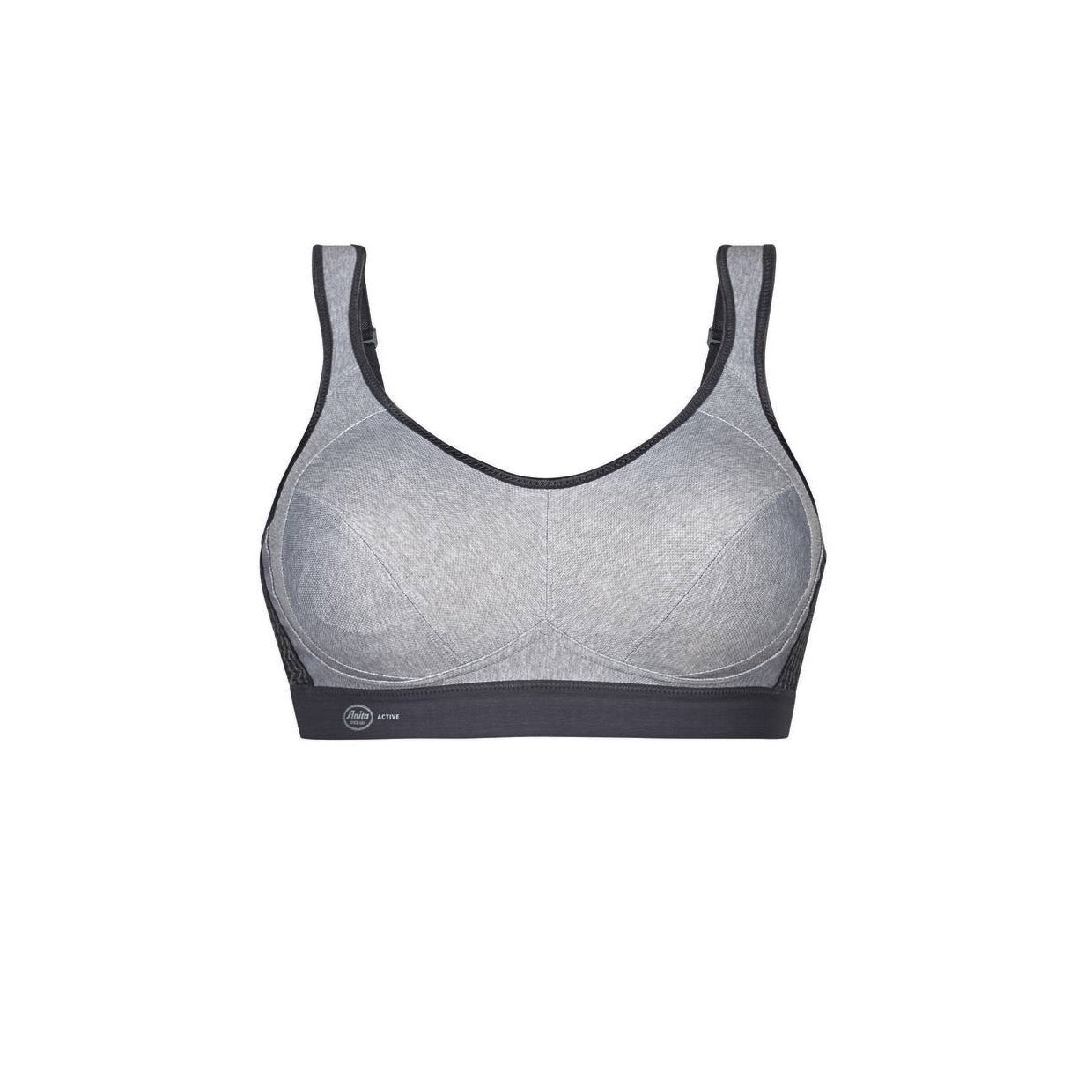 Anita Maximum Extreme Control Sports Bra Wireless Sports Bra Fittings by Court 30G US / 30F UK HEATHER GREY