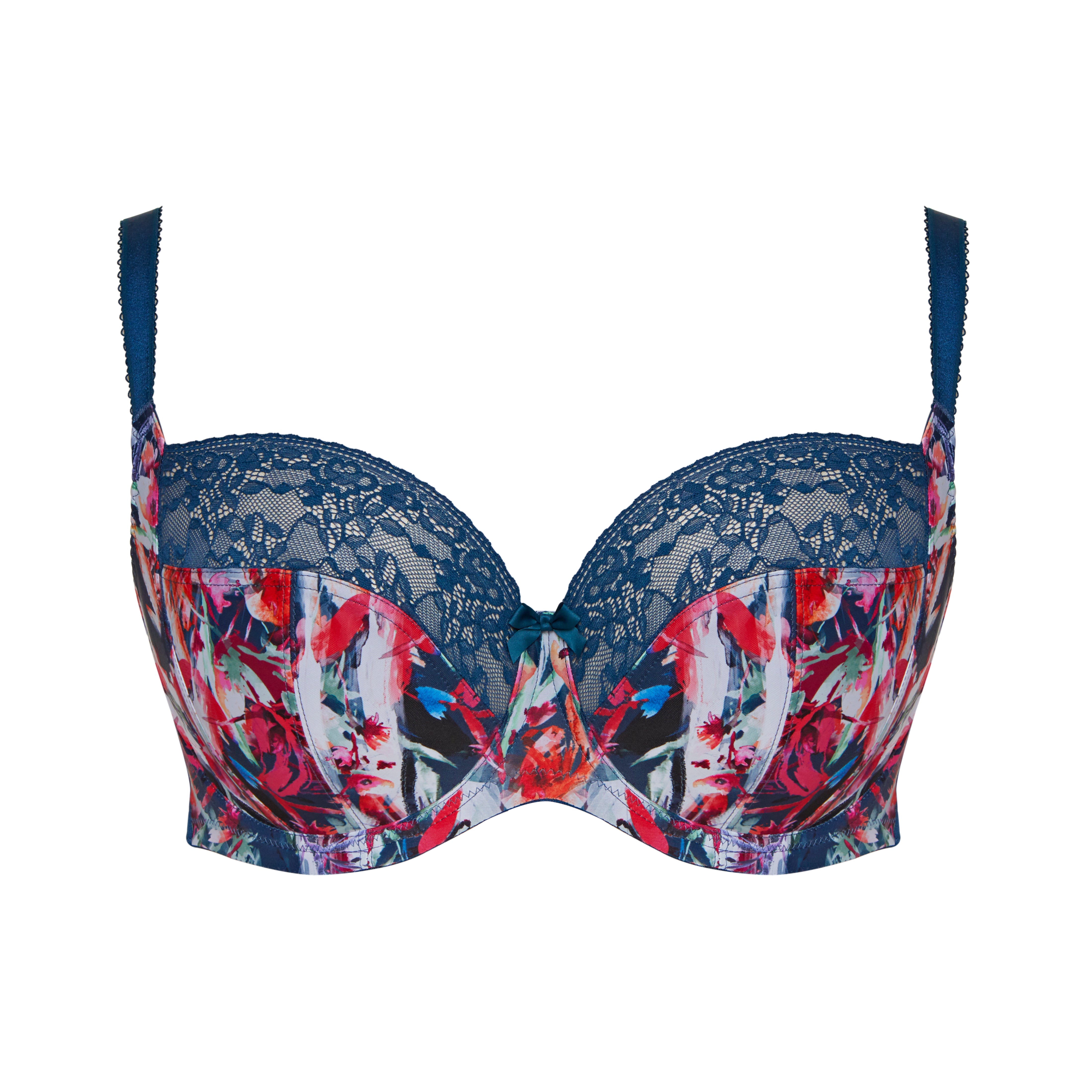Sculptresse by Panache Chi Chi *Final Sale* Bra Fittings by Court 42H US / 42FF UK TEAL FLORA