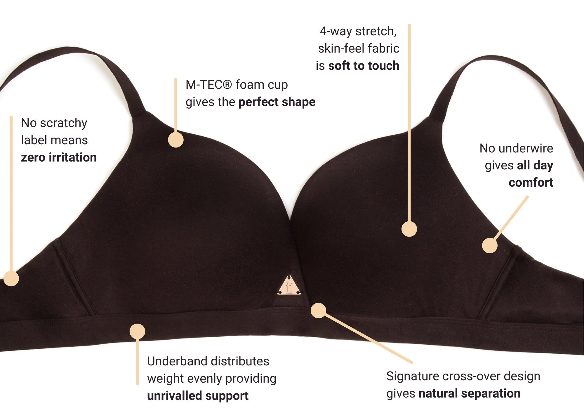 The Freedom Clay Non-Wired Moulded Bra