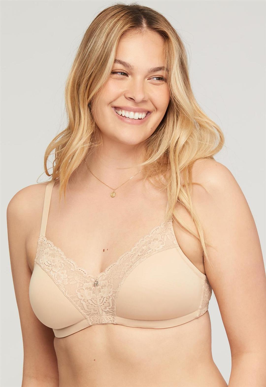 Montelle Wire-Free Dream Molded Cup Bra Fittings by Court 32D SAND