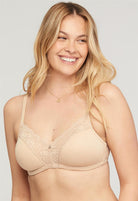 Montelle Wire-Free Dream Molded Cup Bra Fittings by Court 32D SAND
