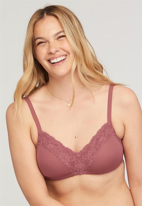 Montelle Wire-Free Dream *Final Sale* Molded Cup Bra Fittings by Court 38G US / 38F UK MESA ROSE