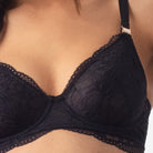 Hotmilk Heroine Plunge Nursing Bra Bra Fittings by Court 30D BLACK