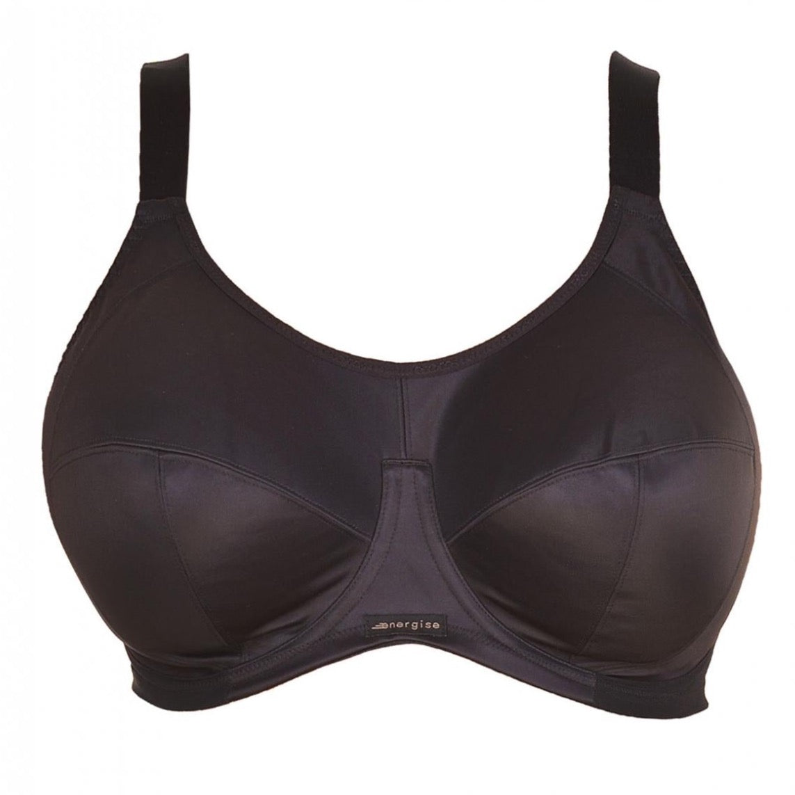 Elomi Energise Sports Bra (Solids) Bra Fittings by Court 32J US / 32GG UK BLACK